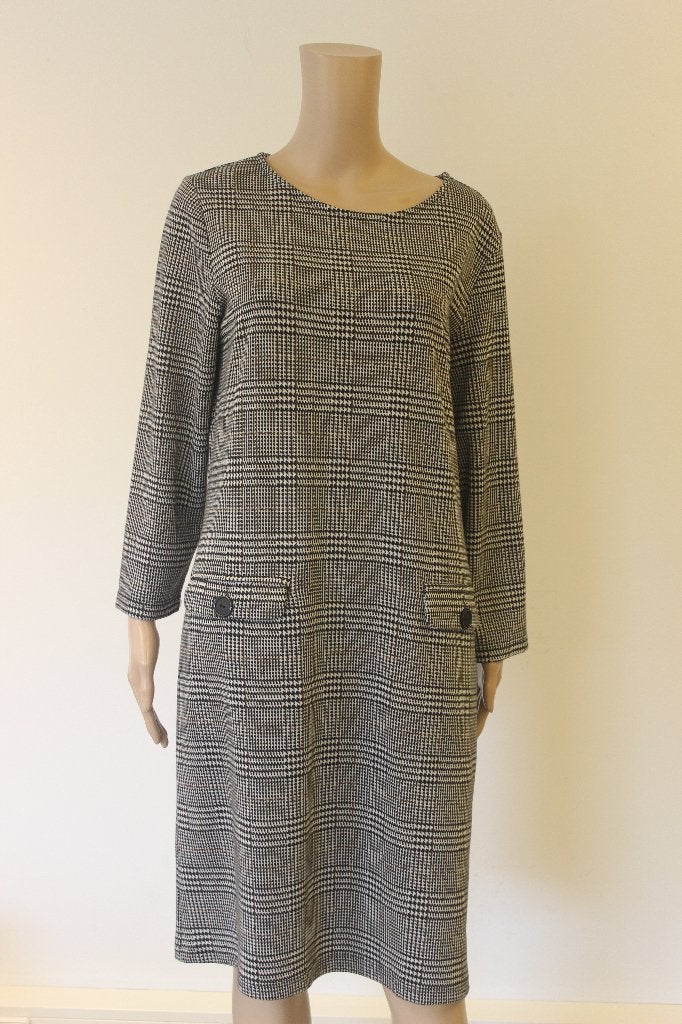 Louigi geruite jurk maat 46, Meerkleurig, ., Maat 46/48 (XL) of groter, Ophalen of Verzenden