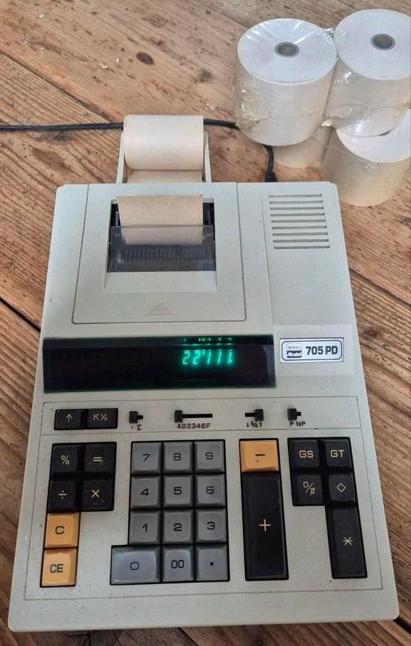 Elektronische buro rekenmachine calculator vintage, Diversen, Rekenmachines, Ophalen of Verzenden, Gebruikt