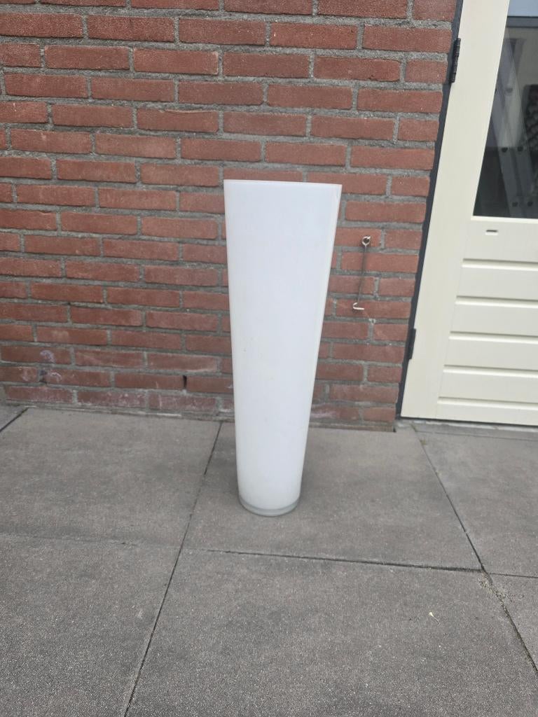 Witte vaas, Ophalen, Gebruikt, Wit, Glas