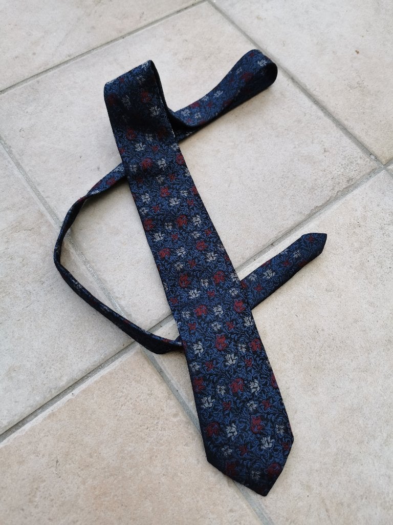 Aparte brocante blauwe stropdas, Ophalen of Verzenden, Zo goed als nieuw, Blauw