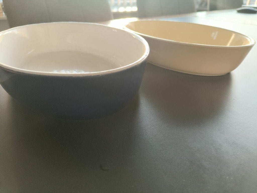 2 ovalen ovenschalen, Ophalen, Overige materialen, Gebruikt, Schaal of Schalen