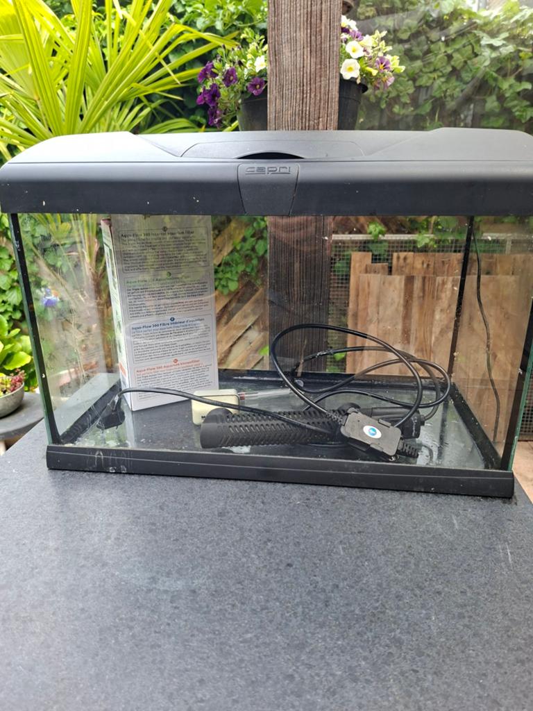 Compleet aquarium, Ophalen, Zo goed als nieuw, Gevuld zoetwateraquarium