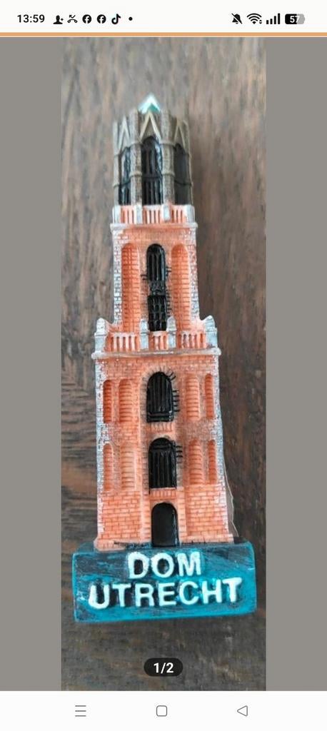 Mooie Domtoren koelkast magneet, Hobby en Vrije tijd, Ophalen, Overige typen