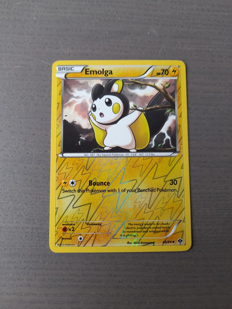 Next destinies 49/99 emolga reverse, Ophalen of Verzenden, Zo goed als nieuw, Losse kaart, Foil