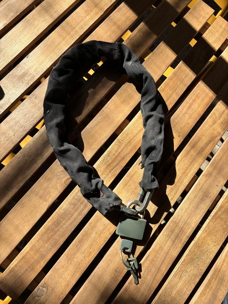 Stevig kettingslot met sleutels, Ophalen, Gebruikt, Kettingslot