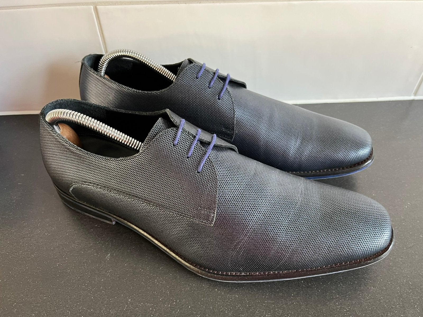 Floris van Bommel herenschoenen maat 9 / 43 H, Kleding | Heren, Schoenen, Floris van Bommel, Blauw, Floris van Bommel, Ophalen of Verzenden