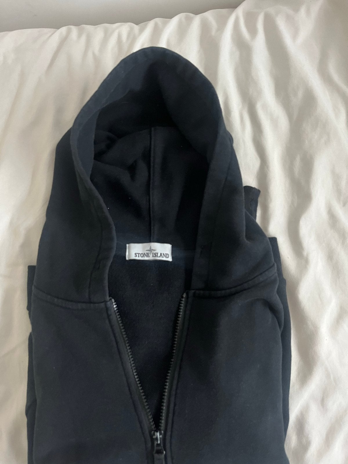 Stone Island hoodie met rits - Zwart, Ophalen of Verzenden, Nieuw, Maat 46 (S) of kleiner, Zwart