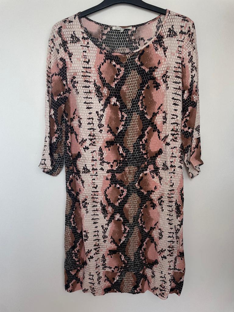 Fifth House jurk maat 40 recht chiffon slangenprint roze, Maat 38/40 (M), Ophalen of Verzenden, Zo goed als nieuw, N-Brands Online B.V.