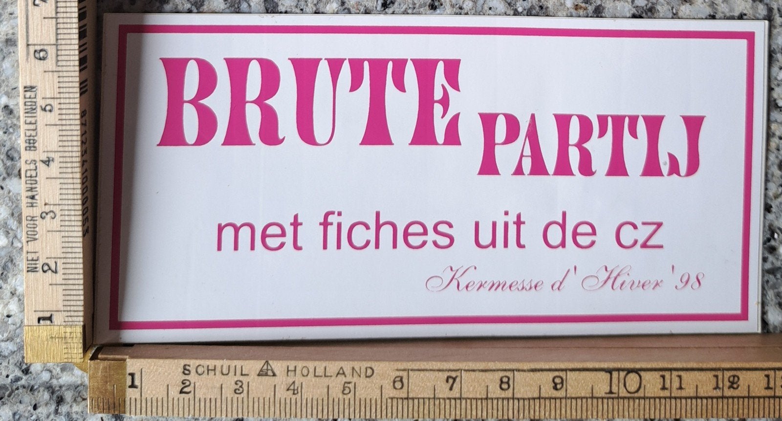 vintage kermis sticker brute partij met fiches uit de CZ, Verzamelen, Ophalen of Verzenden, Zo goed als nieuw