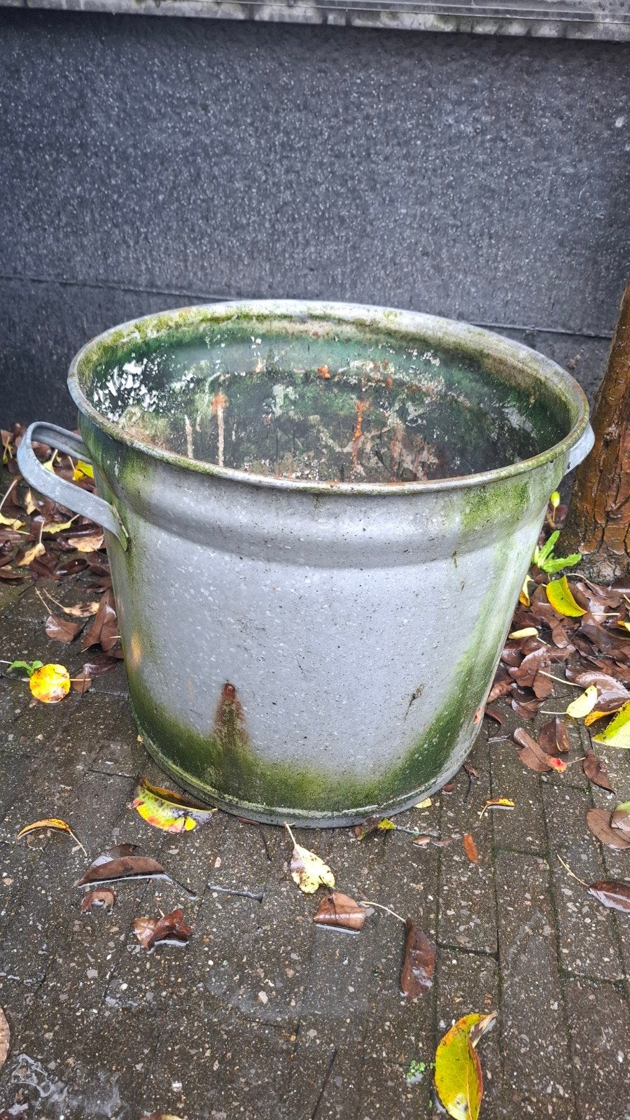 Zinken teil/plantenbak met handvaten, Tuin en Terras, Ophalen, Gebruikt