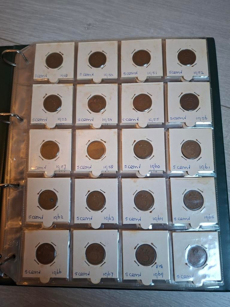 Album 5, 10 en 25 cent munten 1948-1980 compleet, Ophalen of Verzenden