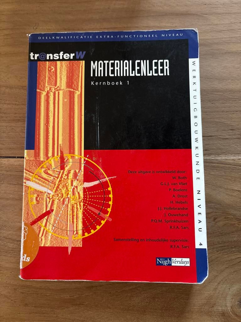 TransferW Materialenleer Kernboek 1, Boeken, Ophalen of Verzenden, Beta, Gelezen, MBO