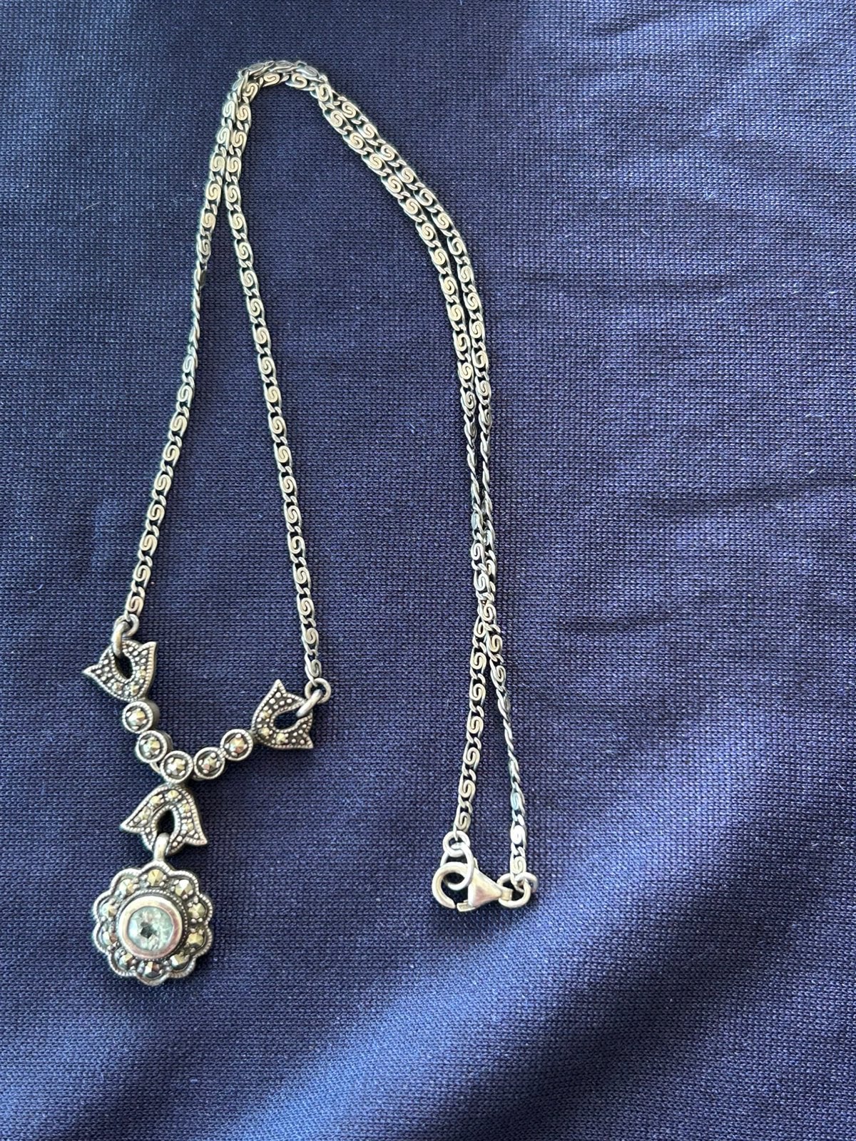Prachtige ketting met vaste hanger, Verzenden, Zilver, Ketting