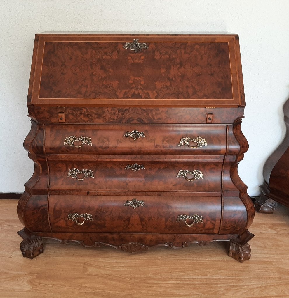 Prachtige notenhouten secretaire / Bureau, Ophalen, Gebruikt, Klassiek- Barok