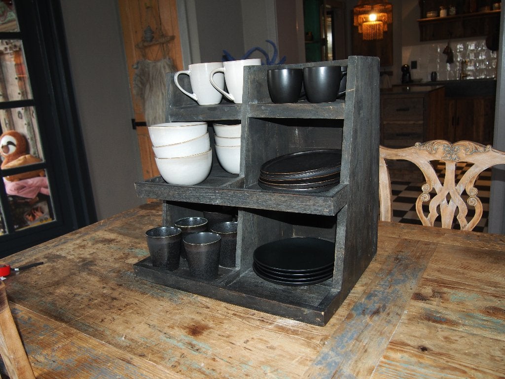 Houten Etagere / Gruttersbak / Servieskastje - 51x39x50 cm, Ophalen, Gebruikt, Etagère, Hout