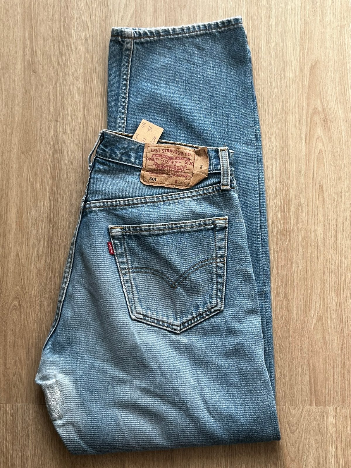 Vintage Levi 501, Ophalen of Verzenden, Gedragen, Blauw, W33 - W34 (confectie 48/50)