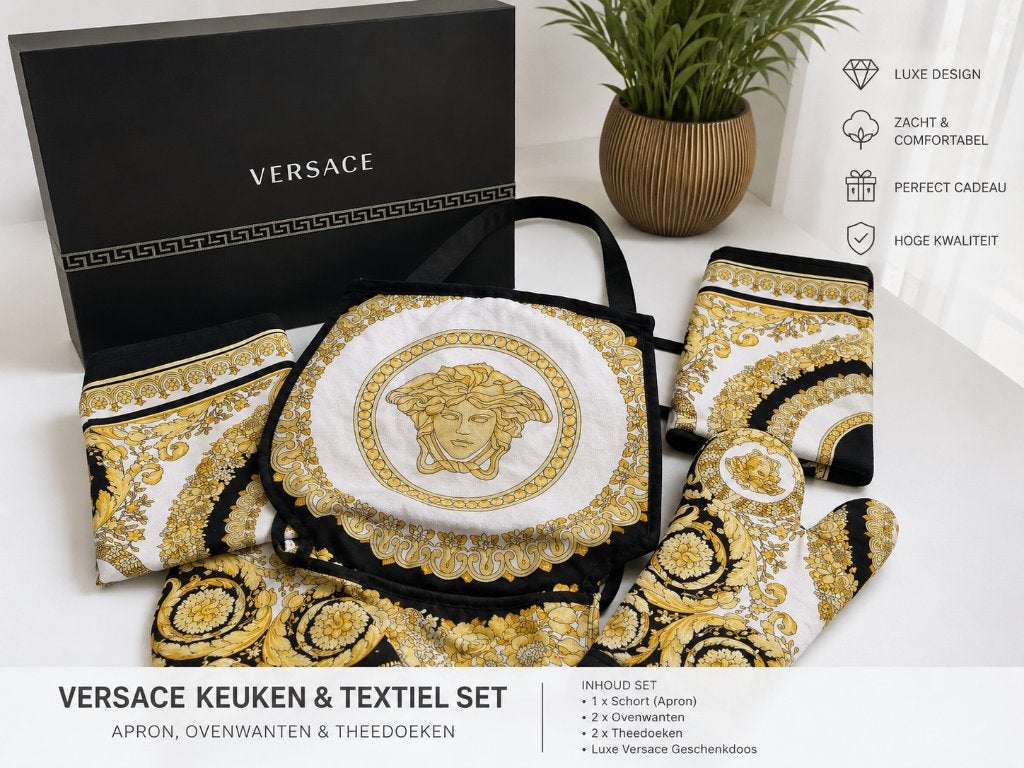 Originele Versace keukenset  zwart, wit en gouden barokstijl, Ophalen, Overige typen, Zo goed als nieuw, Meerkleurig