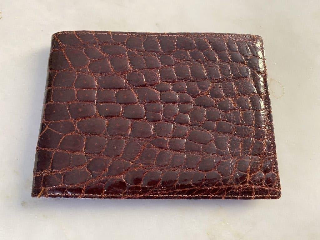 portefeuille van slangenleer, Overige merken, Gebruikt, Bruin, Ophalen of Verzenden