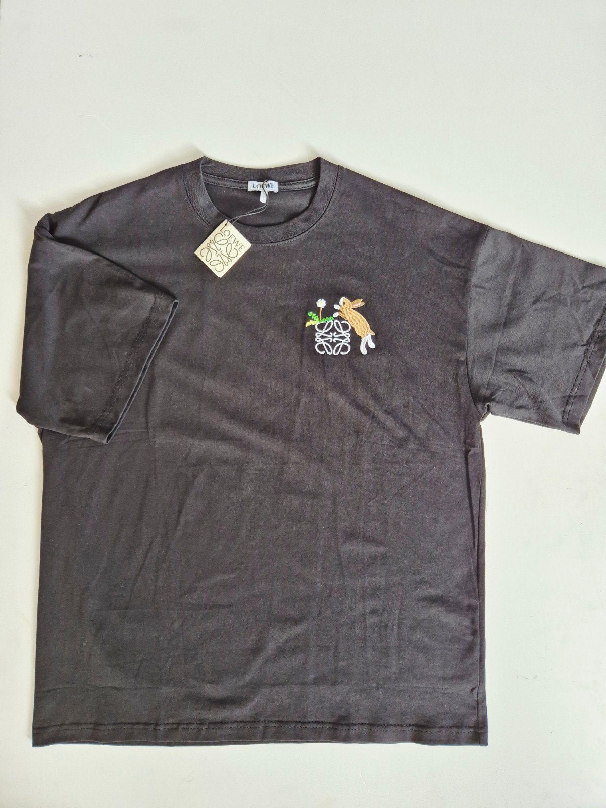 Loewe T-shirt met konijn en Anagram borduursel, Kleding | Dames, Zwart, Maat 42/44 (L), Nieuw, Ophalen of Verzenden