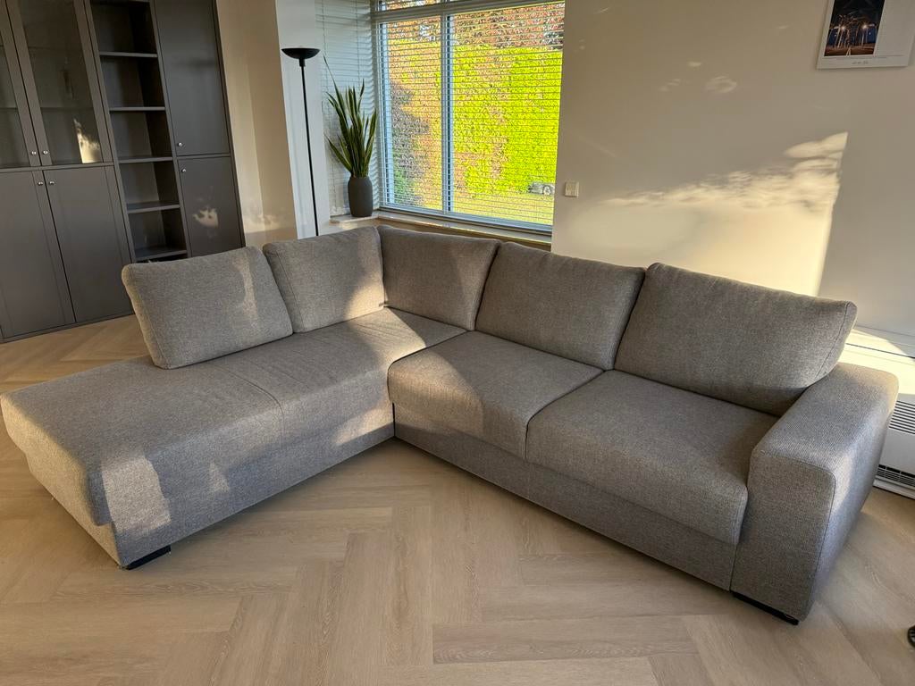 Pronto grijze hoekbank - 265x215 cm, Ophalen, 250 tot 300 cm, Gebruikt, Hoekbank