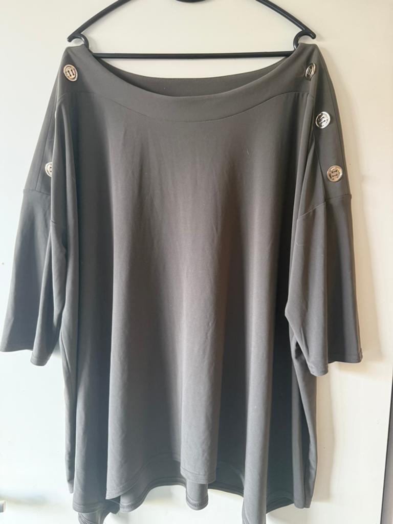 Joseph Ribkoff maat 48 tuniek mosgroen, Ophalen of Verzenden, Zo goed als nieuw, Zwart, Blouse of Tuniek