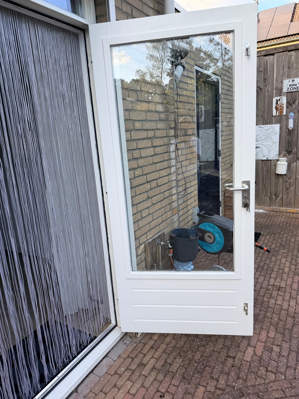 Buitendeur met dubbelglas, Doe-het-zelf en Verbouw, Deuren en Horren, Ophalen, Gebruikt, 80 tot 100 cm, Buitendeur