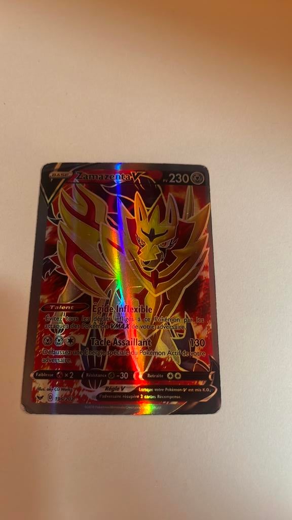 Zamazenta, Hobby en Vrije tijd, Verzamelkaartspellen | Pokémon, Verzenden, Zo goed als nieuw, Losse kaart, Foil
