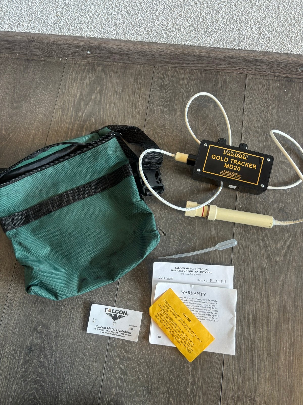 Falcon Gold Tracker MD20 metaaldetector met tas