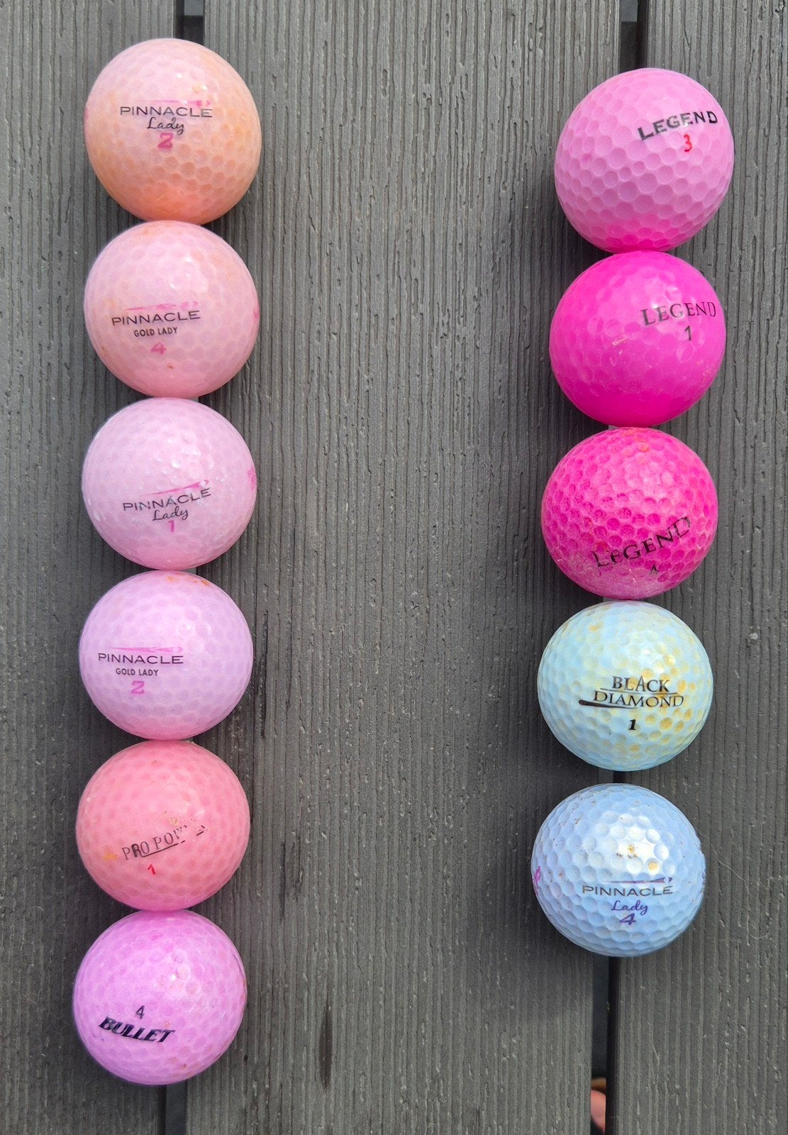 11 golfballen - (Pinnacle, Legend, Black Diamond, Sport en Fitness, Golf, Ophalen of Verzenden, Gebruikt, Bal(len), Overige merken