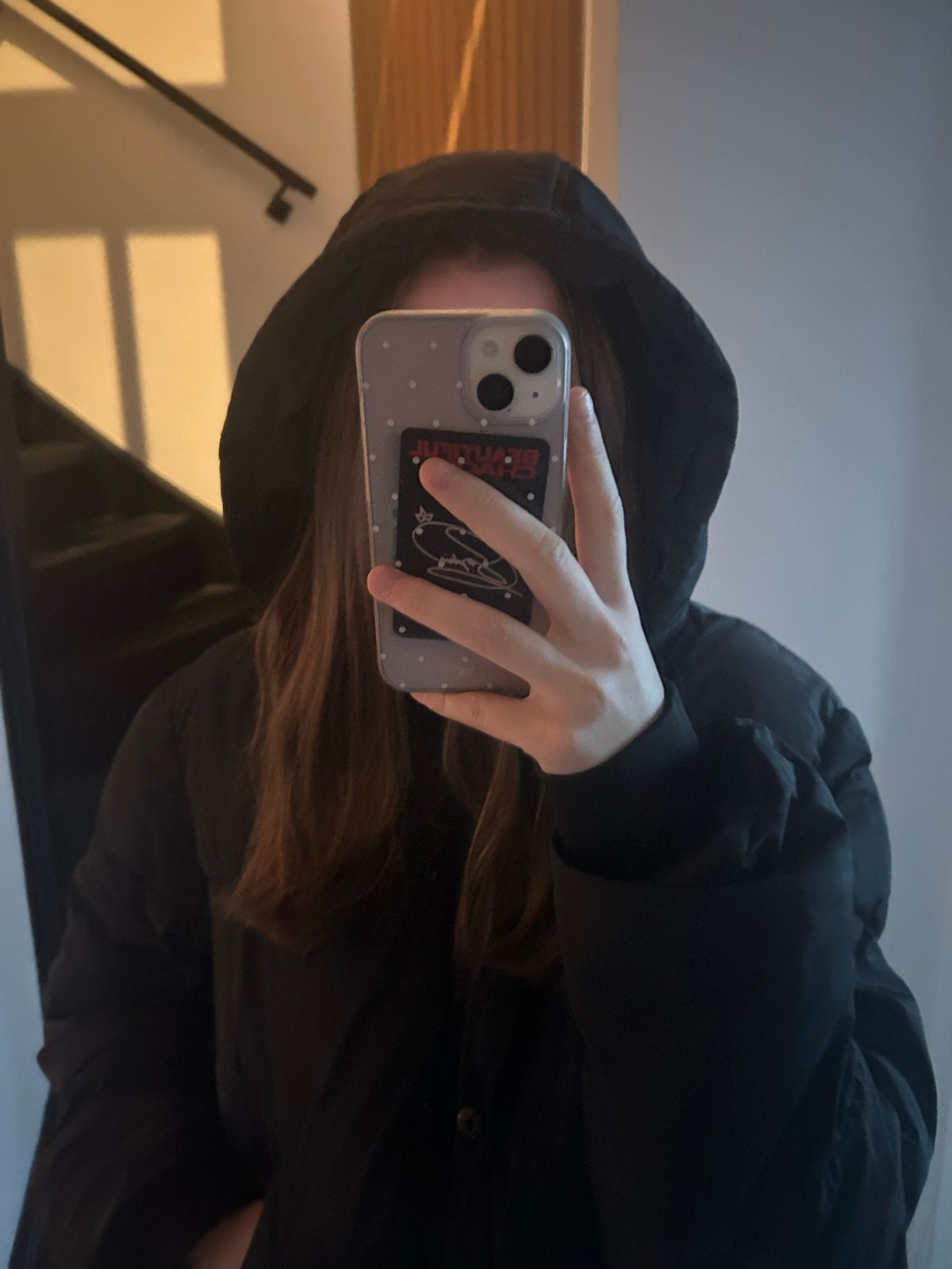 Costes Zwarte Puffer Jas met Capuchon Maat XL, Ophalen of Verzenden, Zo goed als nieuw, Maat 46/48 (XL) of groter, Zwart