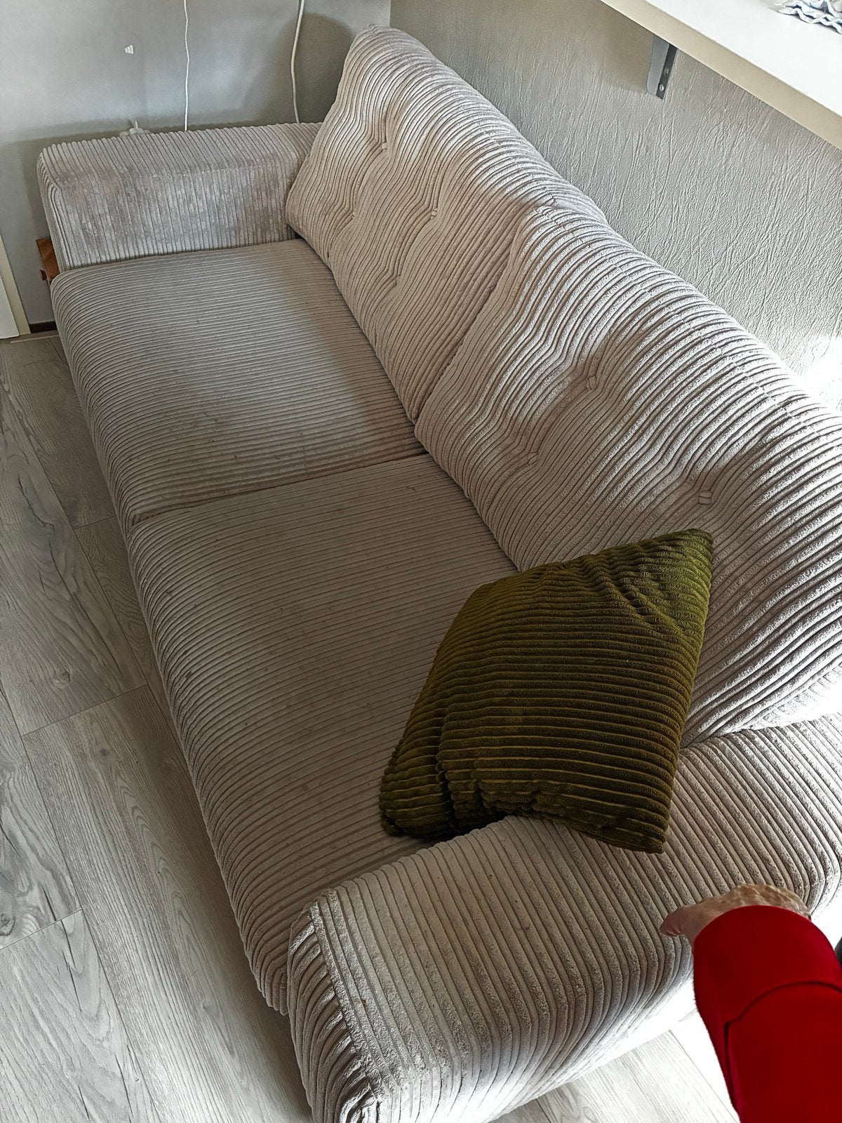 Giorno 198 cm ribstof bank - klaar voor 2e ronde., Ophalen, Gebruikt, 150 tot 200 cm, Tweepersoons