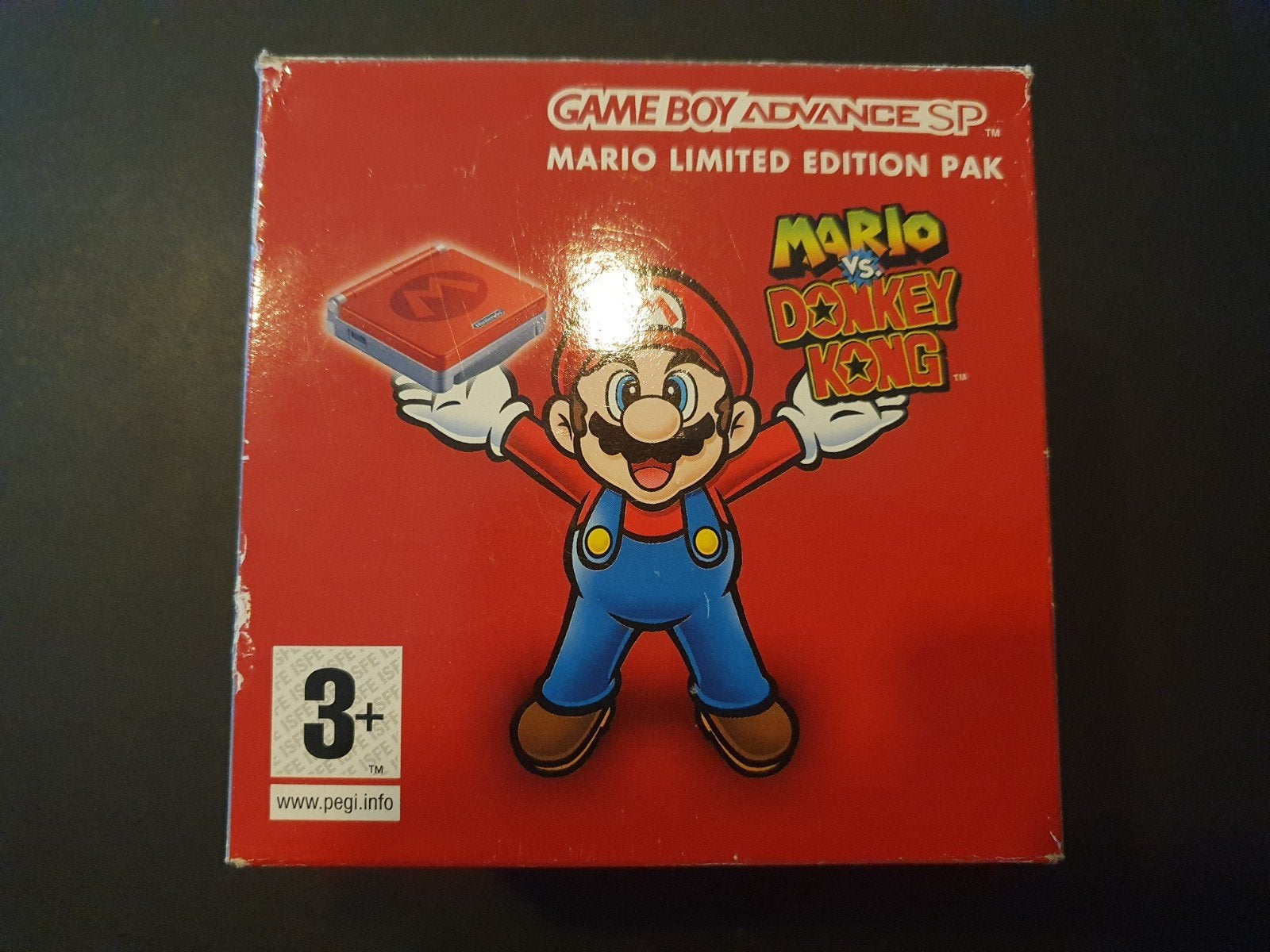 Game Boy Advance SP Mario Limited Edition PAL – Boxed + Game, Ophalen, Gebruikt, Game Boy Advance SP, Met games