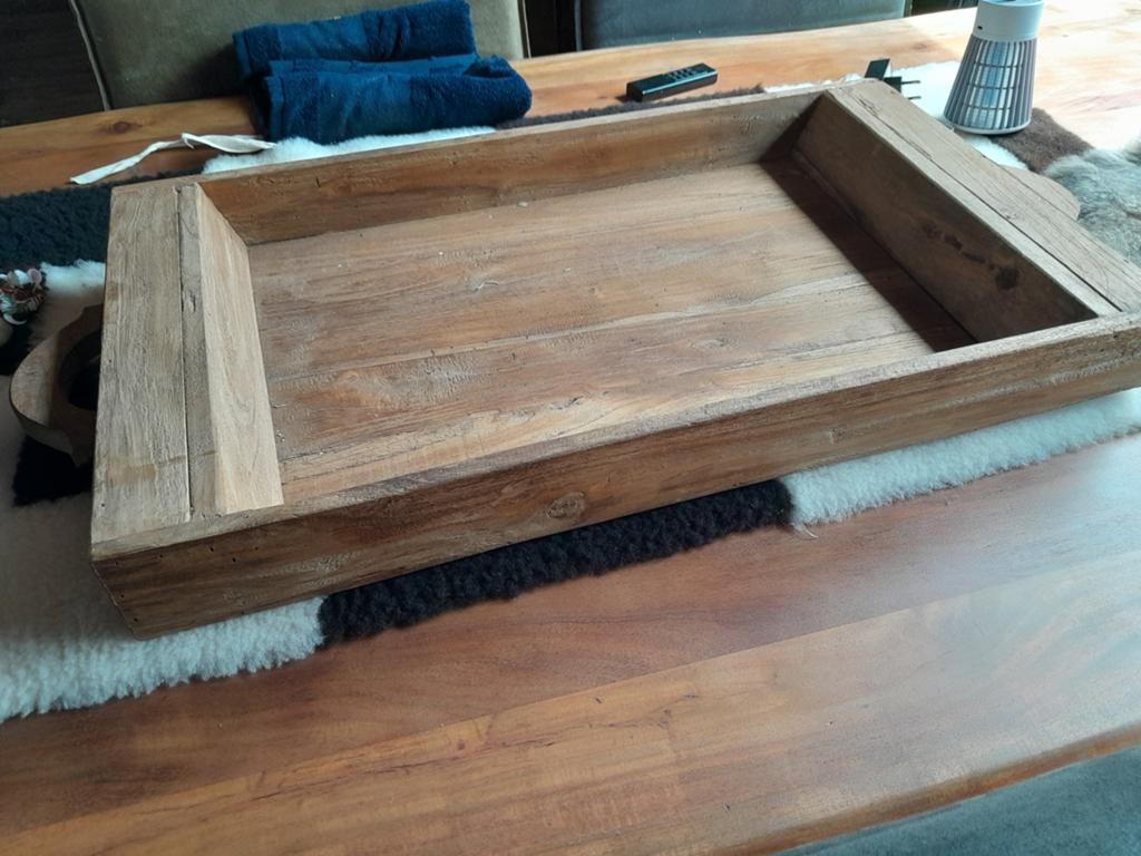 Houten dienblad  80 bij 40 cm, Ophalen of Verzenden, Nieuw, Overige