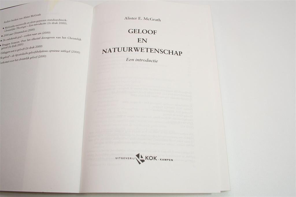 Geloof en Wetenschap — De Visie van Alister McGrath, Ophalen of Verzenden, Gelezen, Natuurwetenschap