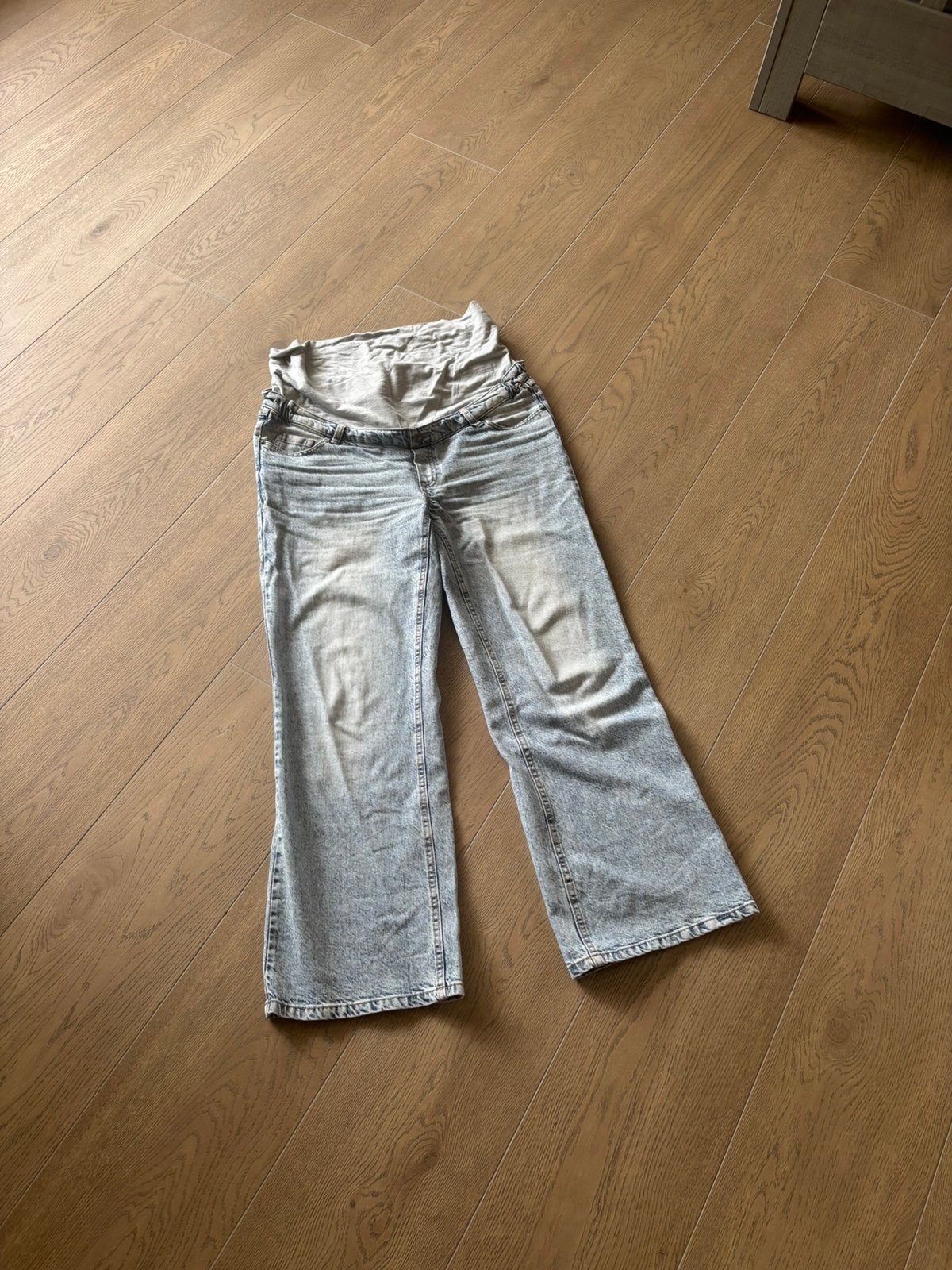 Positiebroek / zwangerschapsbroek maat L, Ophalen of Verzenden, Zo goed als nieuw, Blauw