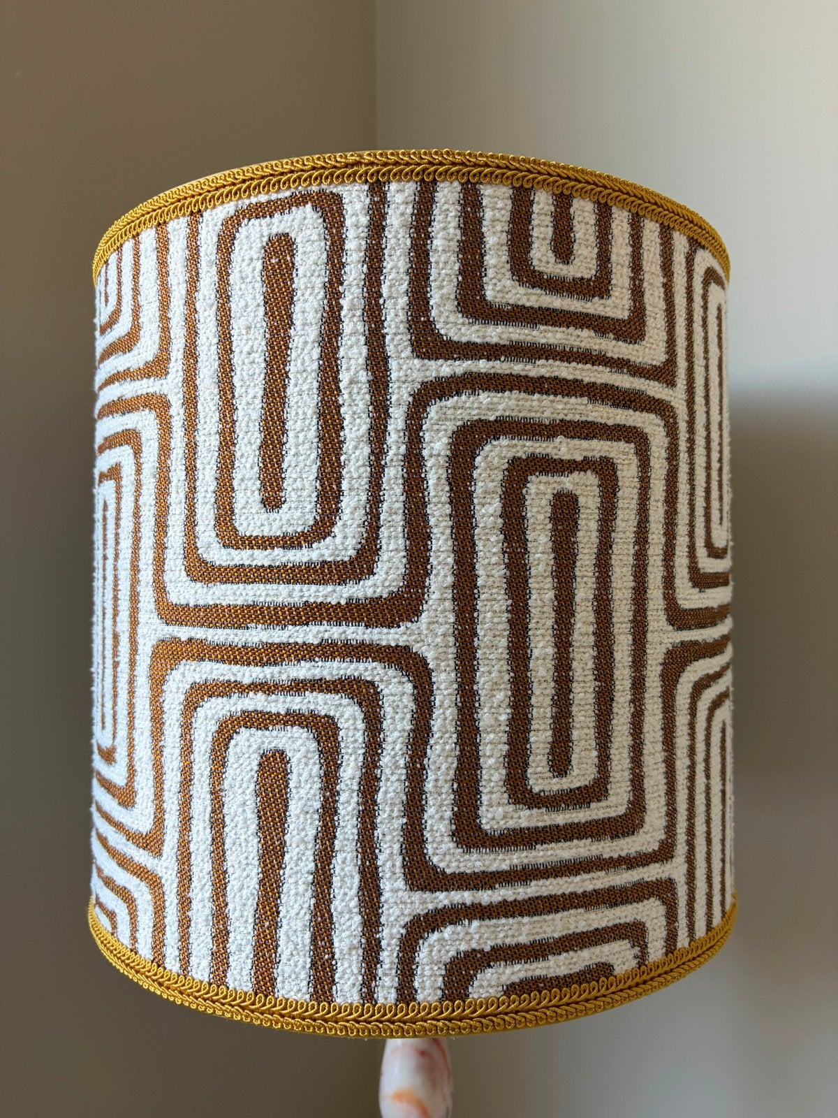 Lampenkap met geometrisch patroon, Tafellamp, Meerkleurig, Rond, 30 cm