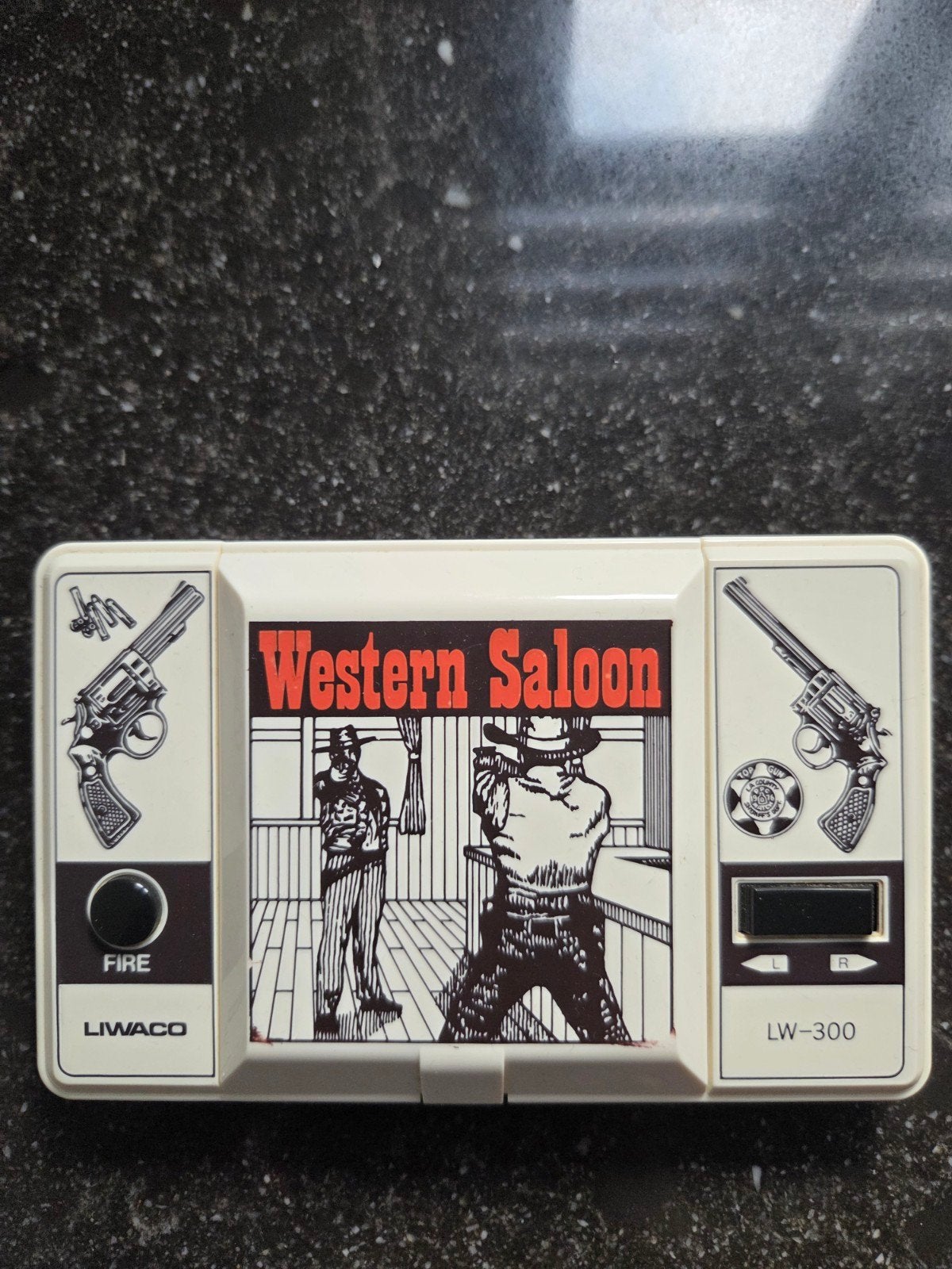 Liwaco Western Saloon LW-300 Handheld LCD-game Jaren '80, Ophalen of Verzenden, Gebruikt