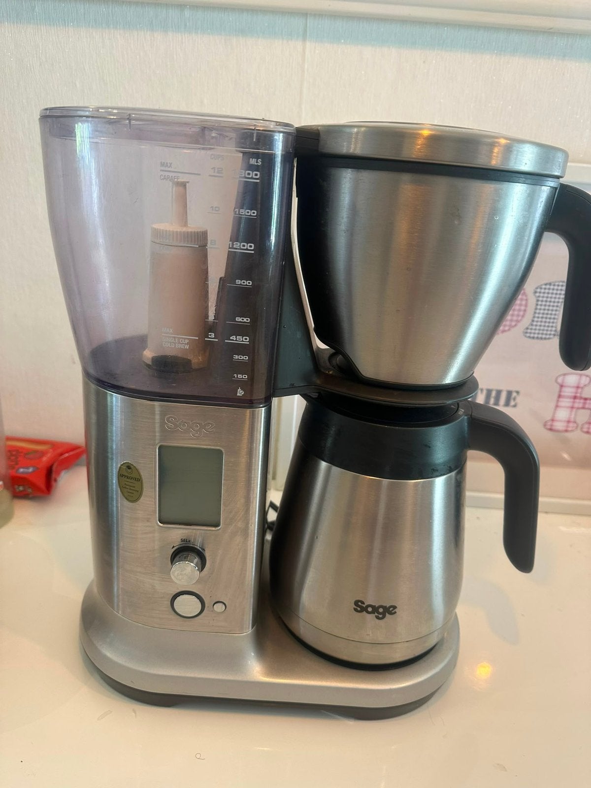 Sage The Precision Brewer Thermal, Ophalen of Verzenden, Zo goed als nieuw, Koffiemachine, Gemalen koffie