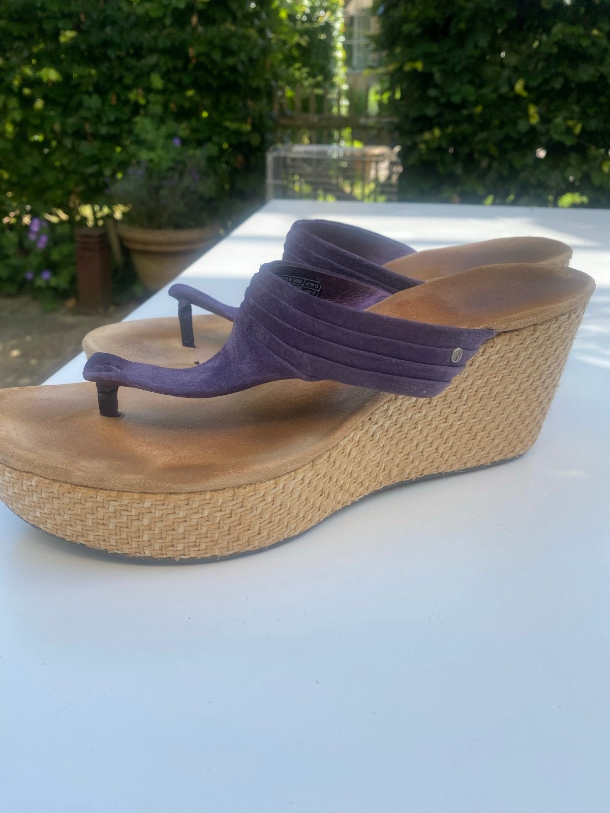 UGG Slippers Muiltjes met Hak - Blauw Suède Band, Ophalen of Verzenden, Blauw, Sandalen of Muiltjes