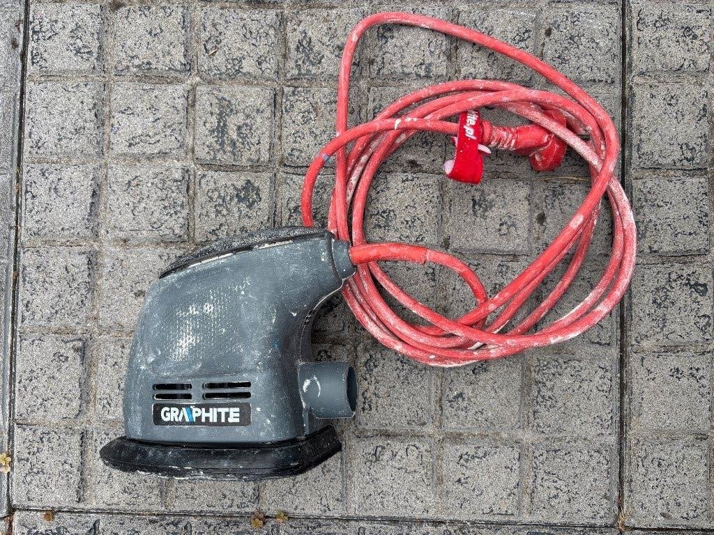 GRAPHITE MOUSE SCHUURMACHINE 59G335, Doe-het-zelf en Verbouw, Gereedschap | Schuurmachines, Ophalen of Verzenden, Gebruikt, Minder dan 600 watt