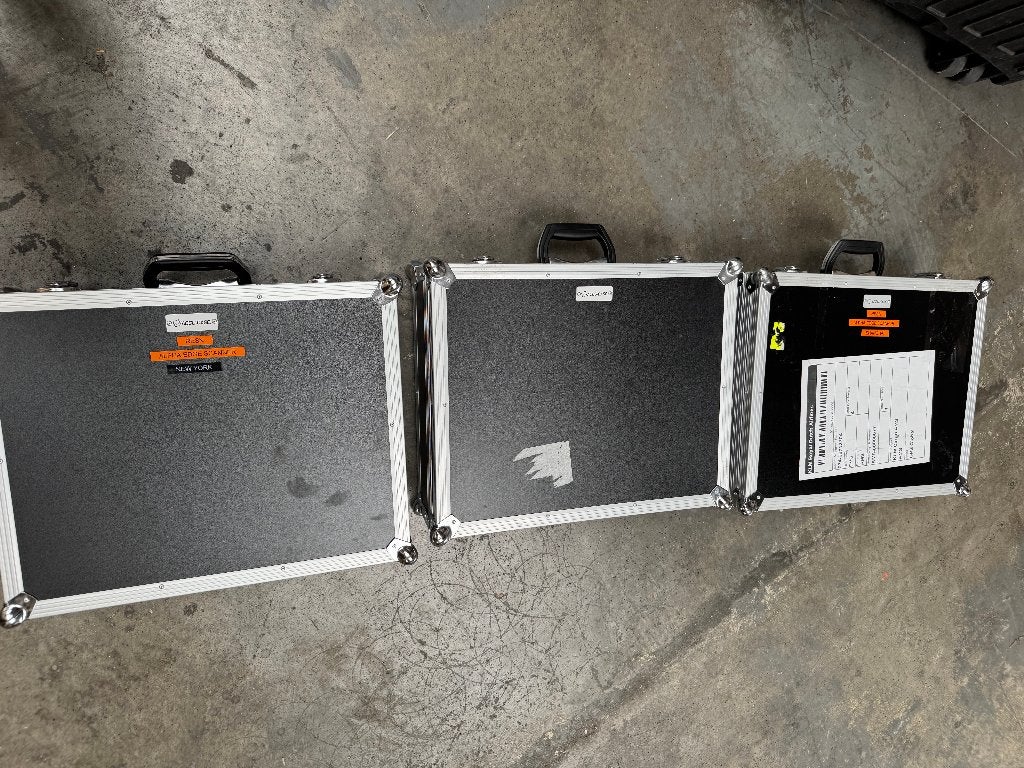 Set van 3 robuuste flightcases met schuiminterieur, Ophalen, Gebruikt, 50 tot 60 cm, Slot