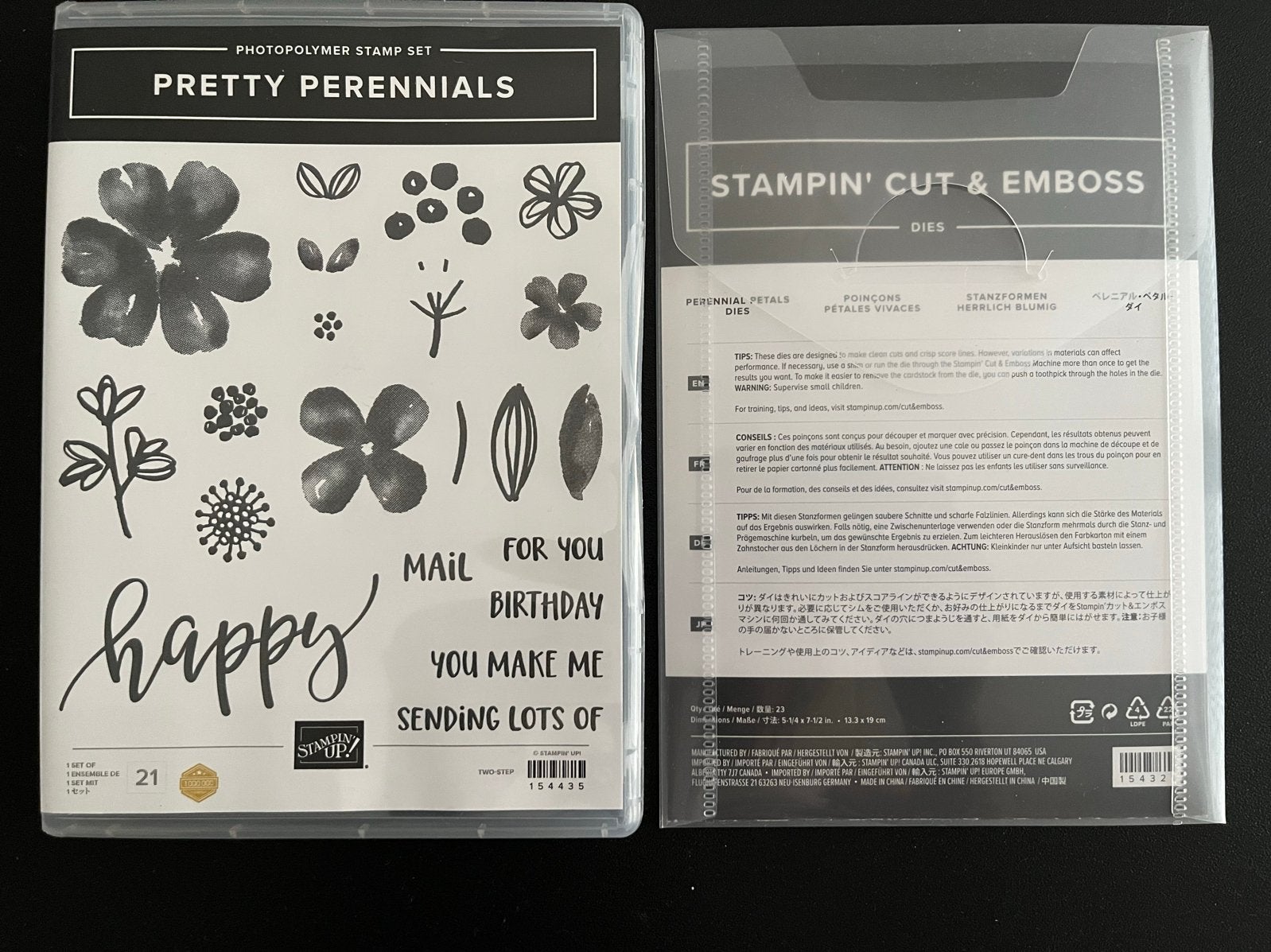 Stampin' Up! Diverse Stempelsets met bijbehorende snijmallen, Ophalen of Verzenden, Zo goed als nieuw, Clearstamp