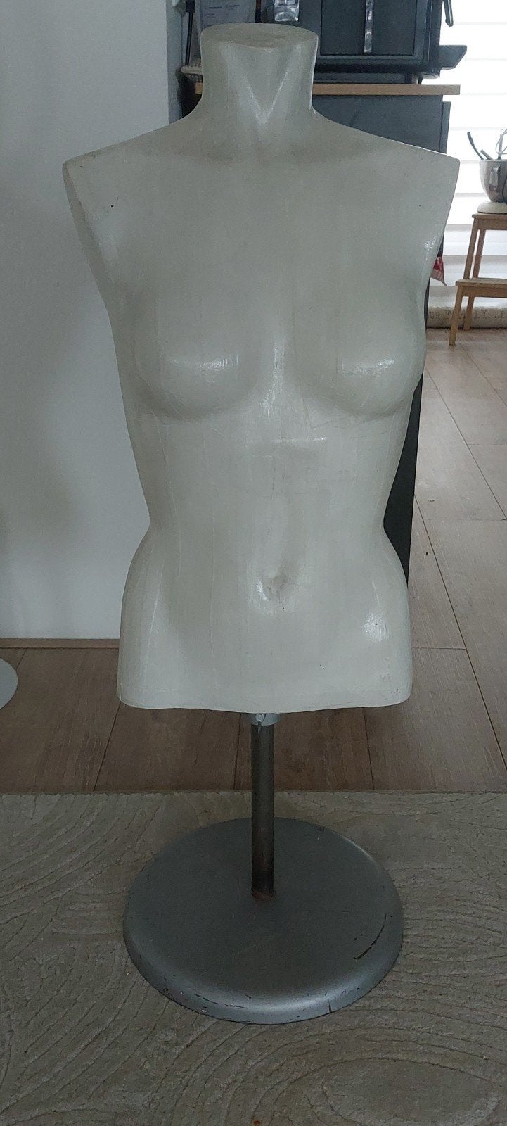 Torso paspop met beschadigde standaard, Ophalen