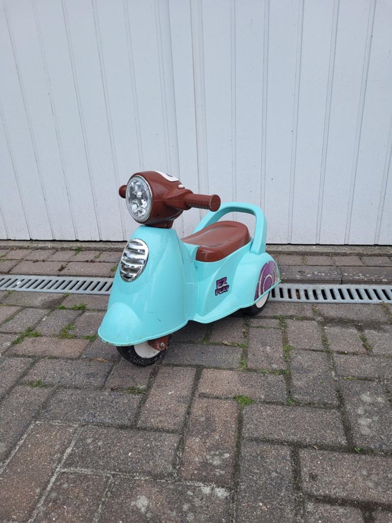 Kinderloopscooter - Blauw/Bruin, Ophalen of Verzenden, Gebruikt