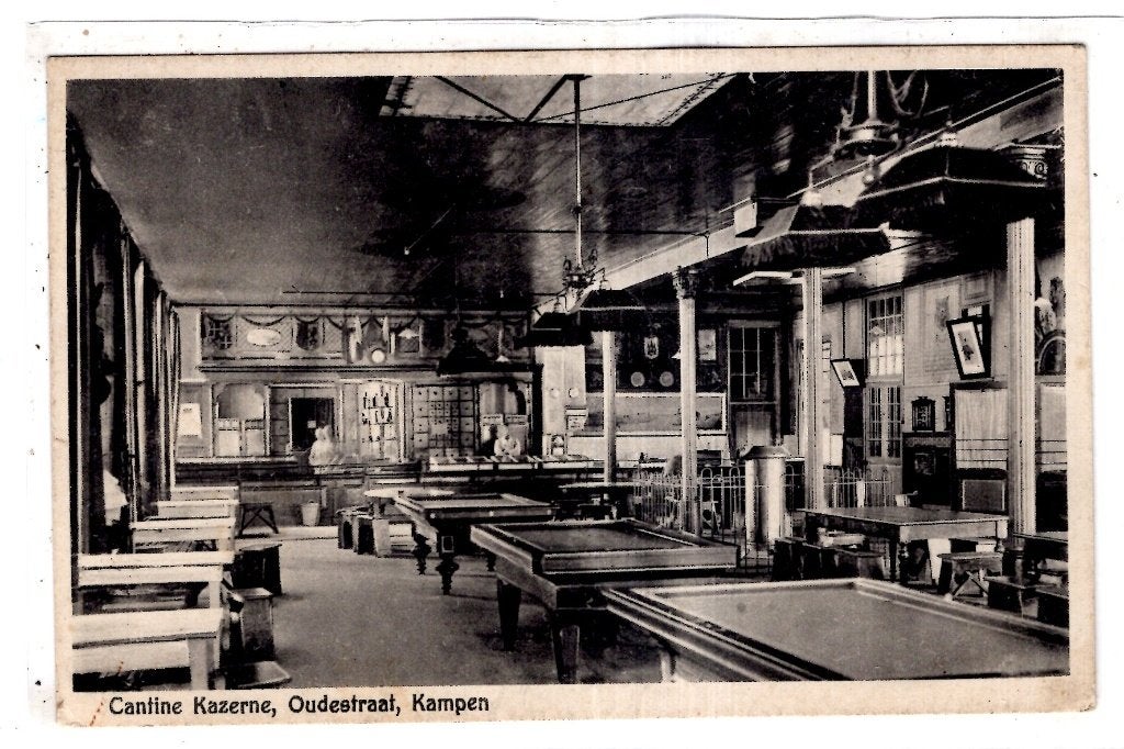 Kampen Militair Kazerne  Oudestraat Cantine Biljartzaal, Verzenden, Voor 1920, Ongelopen, Overijssel