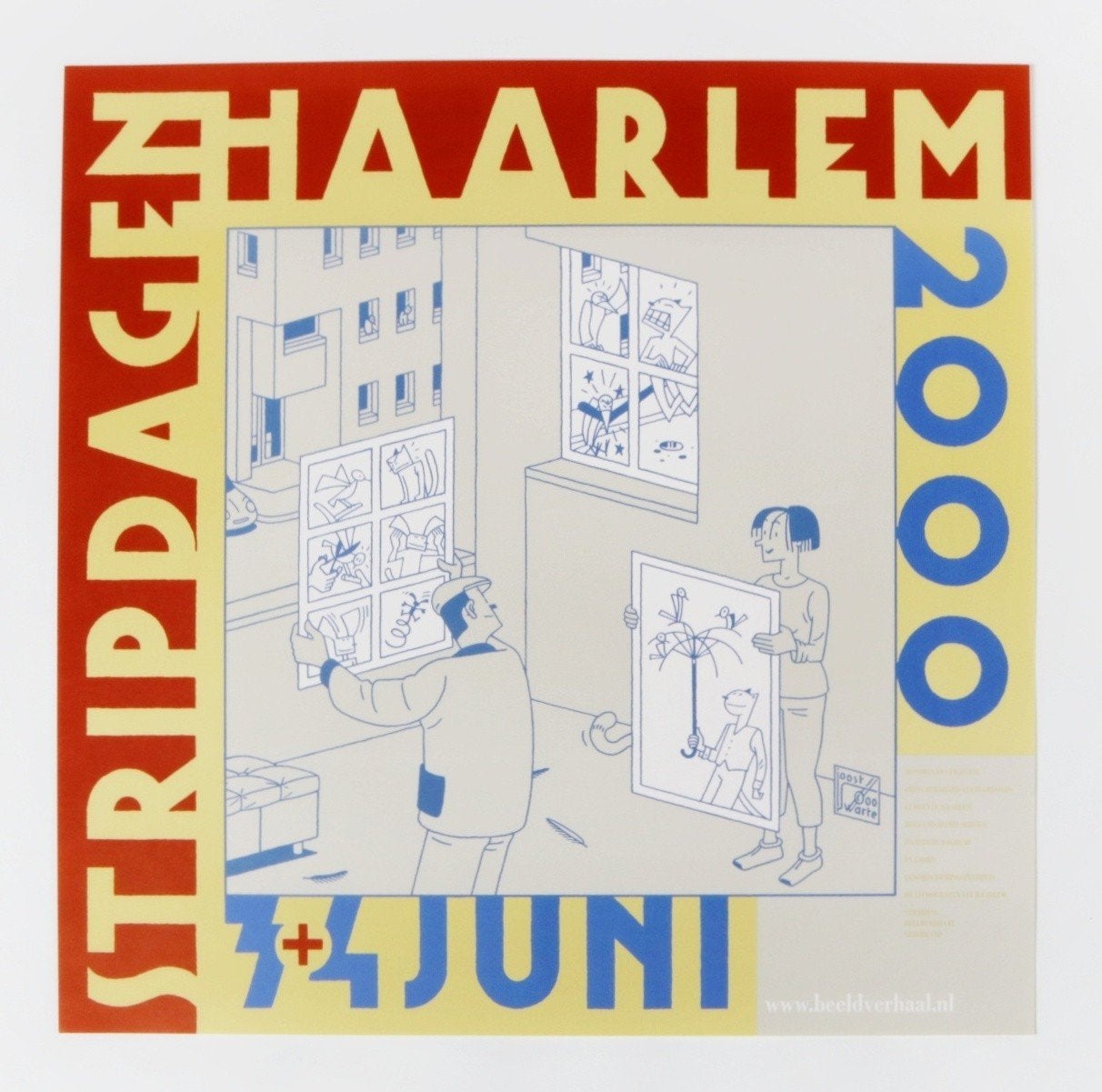 "Joost Swarte" Stripdagen Haarlem 2000 Mint., Antiek en Kunst, Ophalen of Verzenden