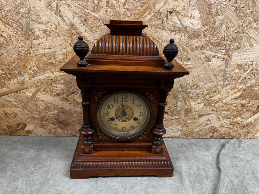 Antieke Gründerzeit Pendule/Tafelklok ca 1890 Compleet! ReK4, Ophalen of Verzenden