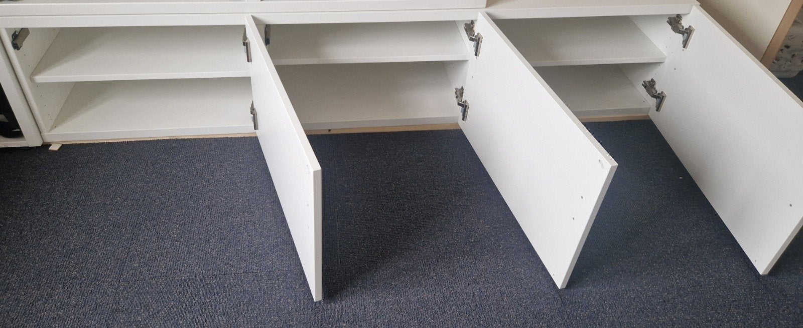 Witte IKEA Besta tv-kast met opbergruimte, Ophalen, Overige materialen, Gebruikt, 150 tot 200 cm