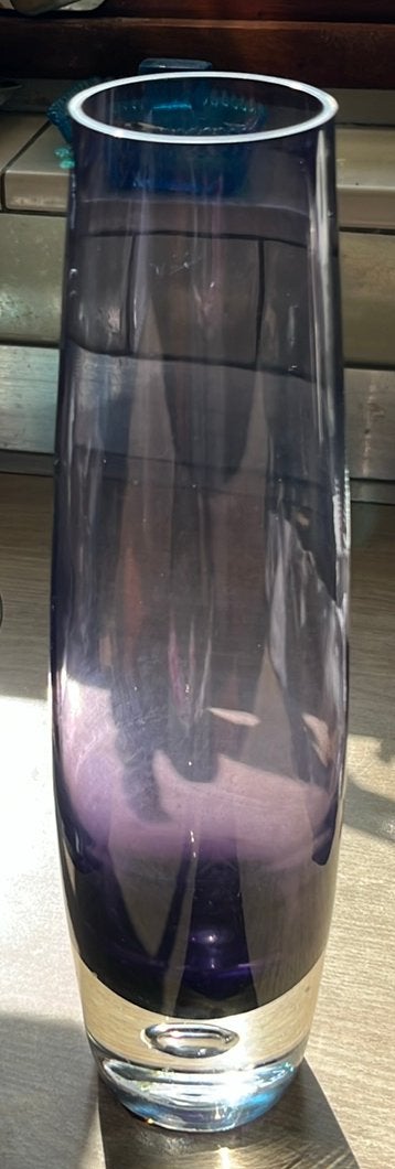 Bo Borgstrom - Lila Vaas Torpedo - Aseda Glasbruck, Verzenden