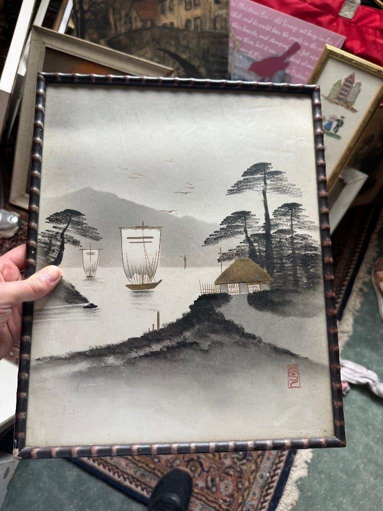 Japandi schilderij, Ophalen